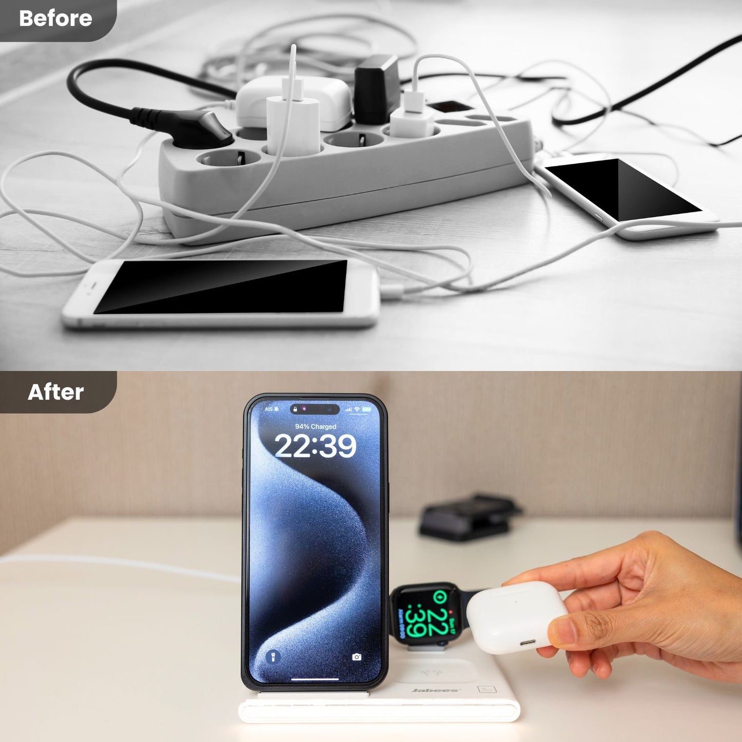 Jabees PowerGlow 4-in-1 Wireless Charging Station