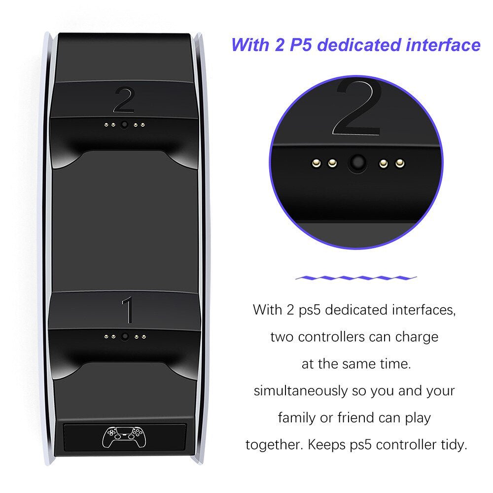 PS5 Dual Controller Charging Dock